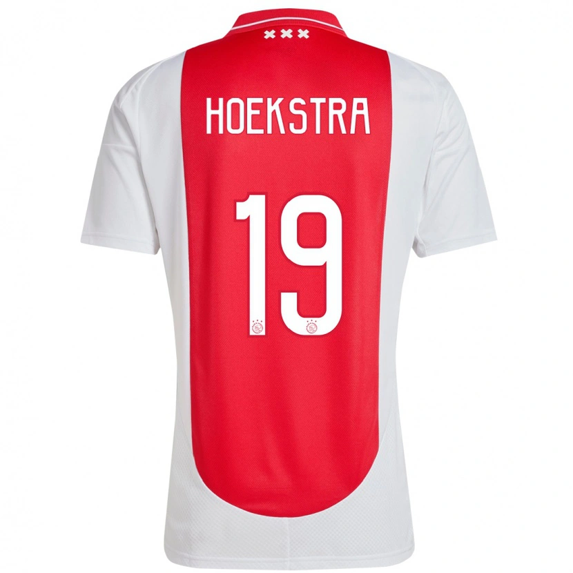 Danxen Dětské Tiny Hoekstra #19 Červená Bílá Domů Hráčské Dresy 2024/25 Dres