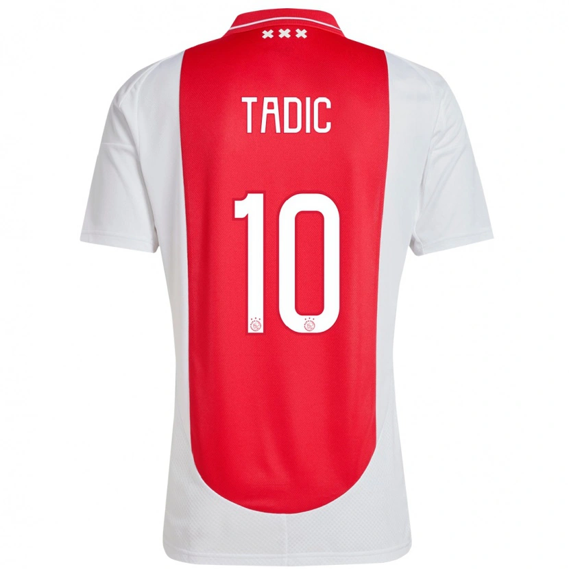 Danxen Dětské Dusan Tadic #10 Červená Bílá Domů Hráčské Dresy 2024/25 Dres