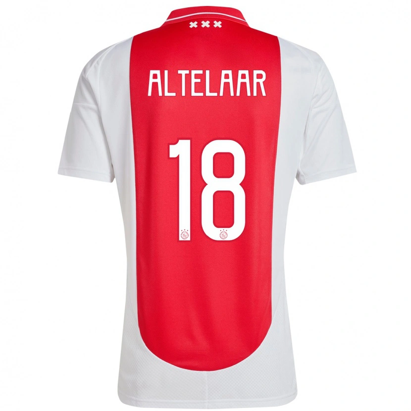 Danxen Dětské Jamie Altelaar #18 Červená Bílá Domů Hráčské Dresy 2024/25 Dres