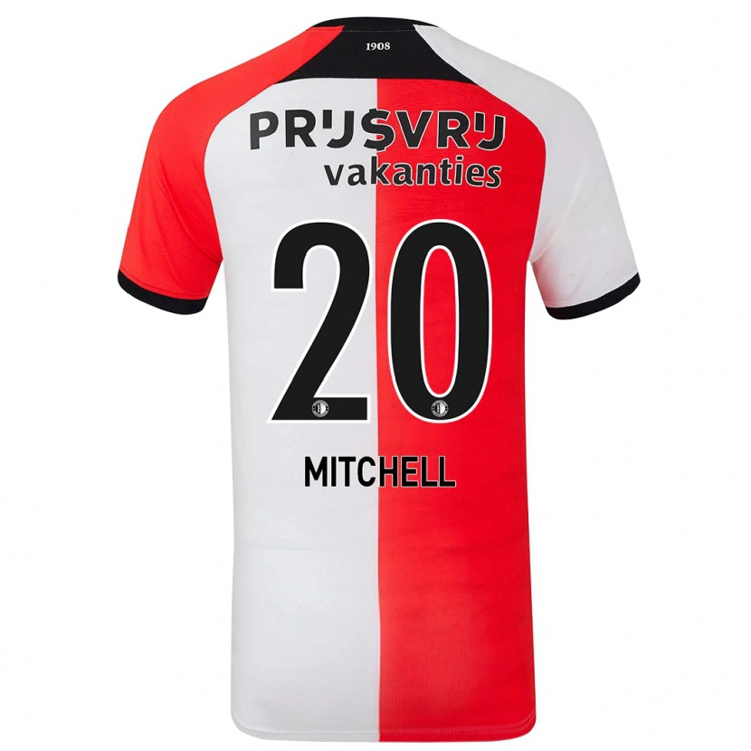 Danxen Dětské Jeyland Mitchell #20 Červená Bílá Domů Hráčské Dresy 2024/25 Dres