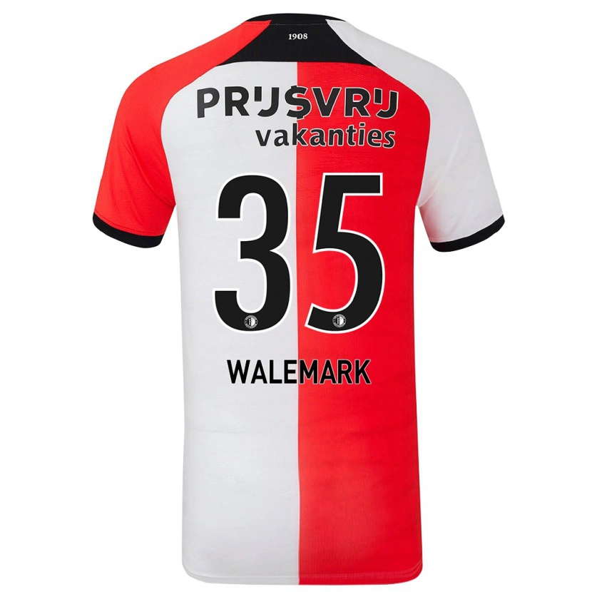 Danxen Dětské Patrik Walemark #35 Červená Bílá Domů Hráčské Dresy 2024/25 Dres