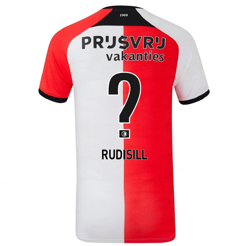 Danxen Dětské Paulo Rudisill #0 Červená Bílá Domů Hráčské Dresy 2024/25 Dres