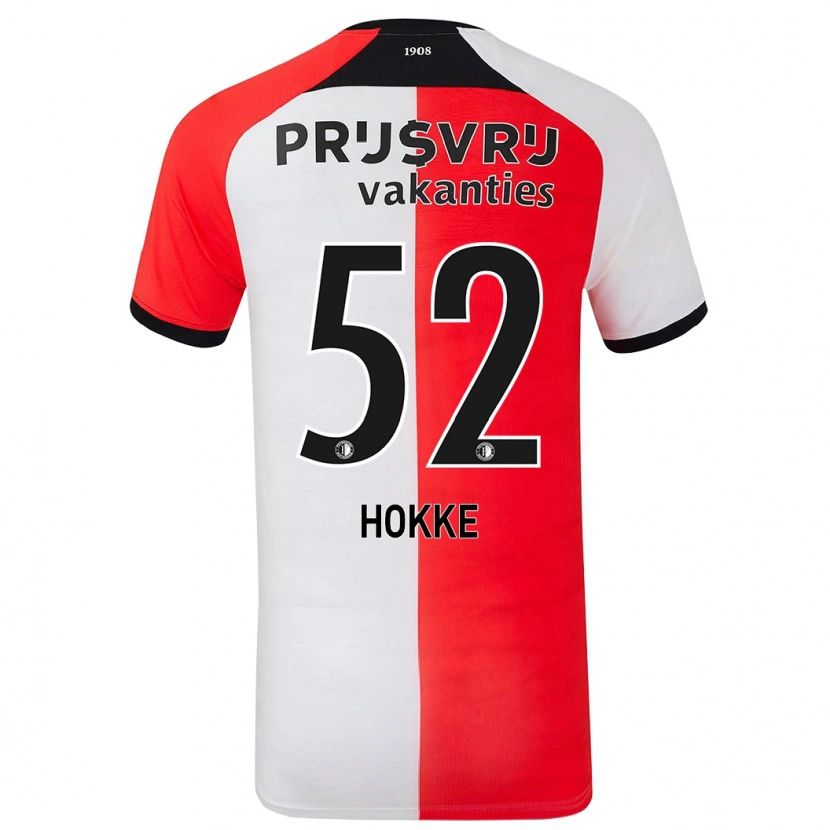 Danxen Dětské Milan Hokke #52 Červená Bílá Domů Hráčské Dresy 2024/25 Dres