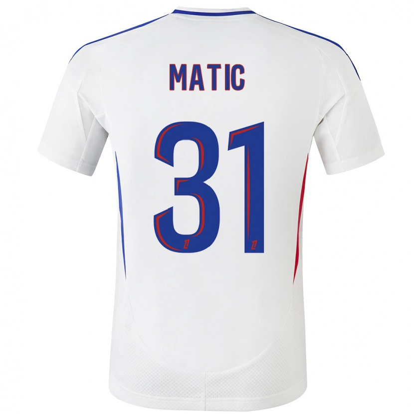 Danxen Dětské Nemanja Matic #31 Bílá Modrá Domů Hráčské Dresy 2024/25 Dres