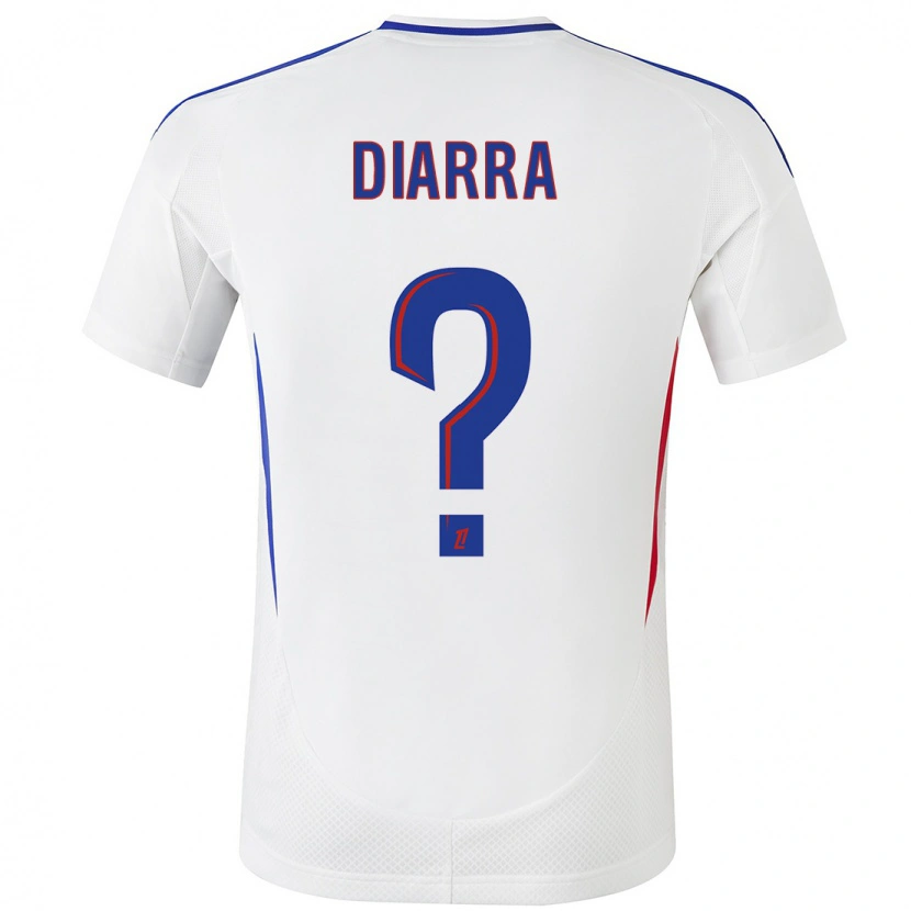 Danxen Dětské Lassine Diarra #0 Bílá Modrá Domů Hráčské Dresy 2024/25 Dres