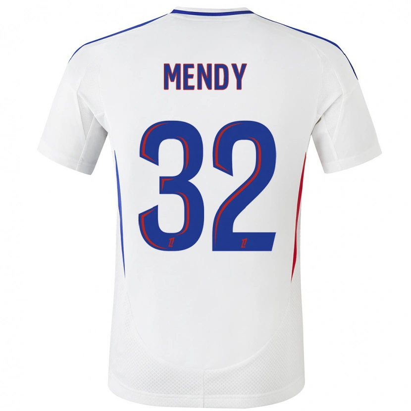 Danxen Dětské Maeline Mendy #32 Bílá Modrá Domů Hráčské Dresy 2024/25 Dres