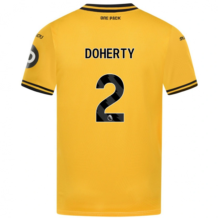 Danxen Dětské Matt Doherty #2 Žluť Domů Hráčské Dresy 2024/25 Dres