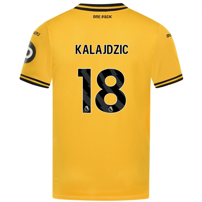 Danxen Dětské Sasa Kalajdzic #18 Žluť Domů Hráčské Dresy 2024/25 Dres