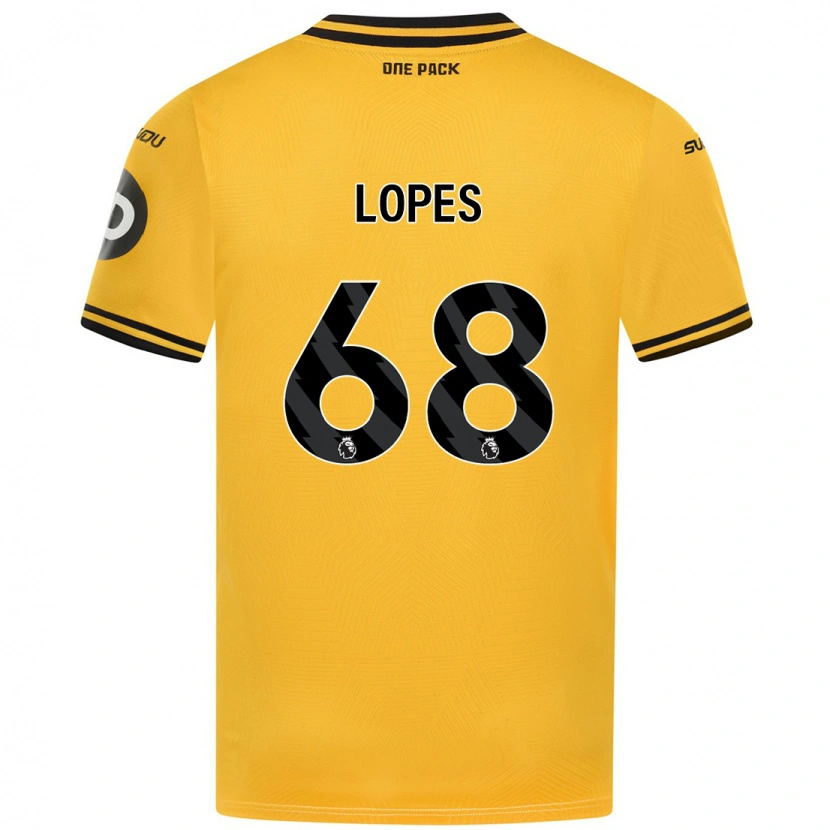 Danxen Dětské Leo Lopes #68 Žluť Domů Hráčské Dresy 2024/25 Dres