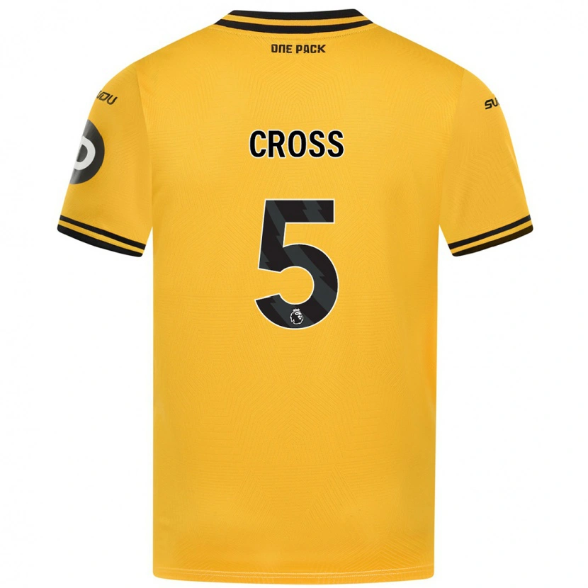 Danxen Dětské Emma Cross #5 Žluť Domů Hráčské Dresy 2024/25 Dres