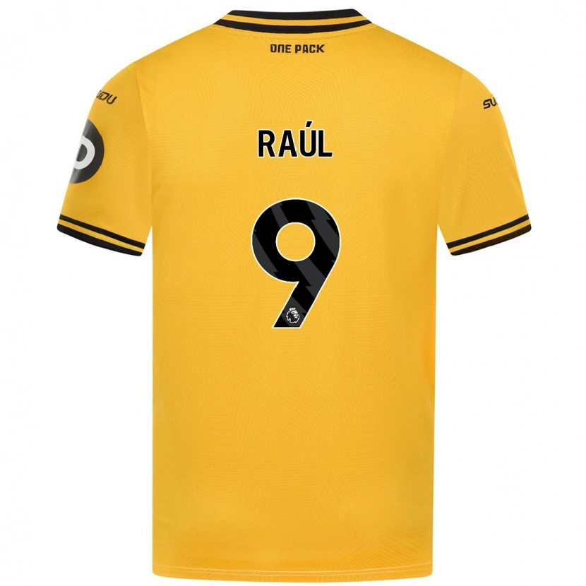 Danxen Dětské Raul Jimenez #9 Žluť Domů Hráčské Dresy 2024/25 Dres