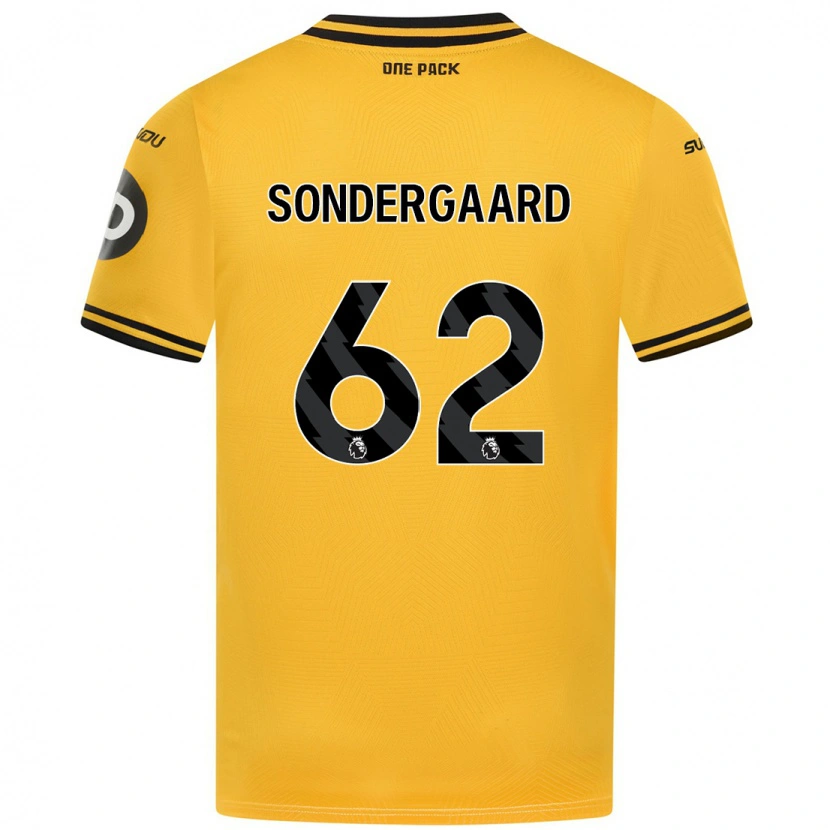 Danxen Dětské Andreas Sondergaard #62 Žluť Domů Hráčské Dresy 2024/25 Dres