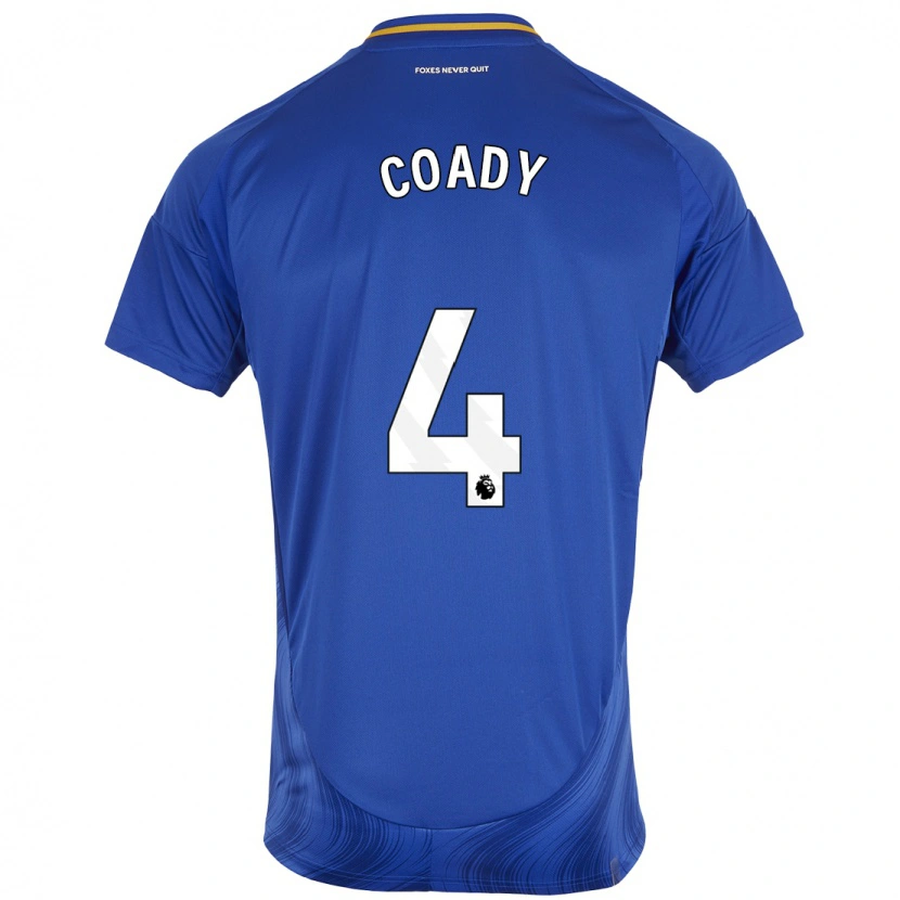 Danxen Dětské Conor Coady #4 Modrá Bílá Domů Hráčské Dresy 2024/25 Dres