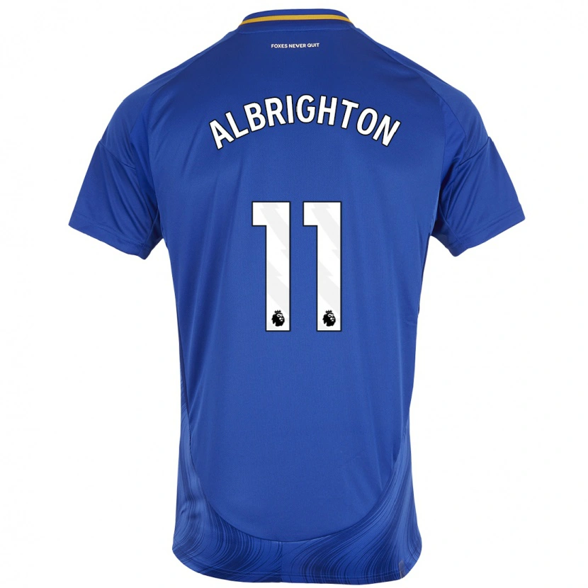 Danxen Dětské Marc Albrighton #11 Modrá Bílá Domů Hráčské Dresy 2024/25 Dres