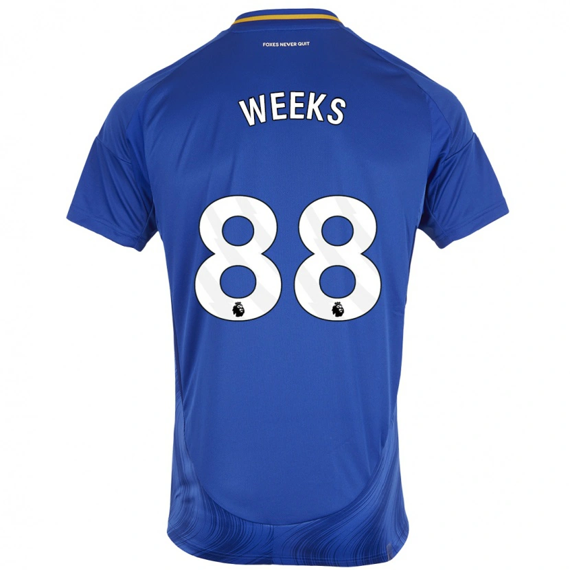 Danxen Dětské Tyler Weeks #88 Modrá Bílá Domů Hráčské Dresy 2024/25 Dres