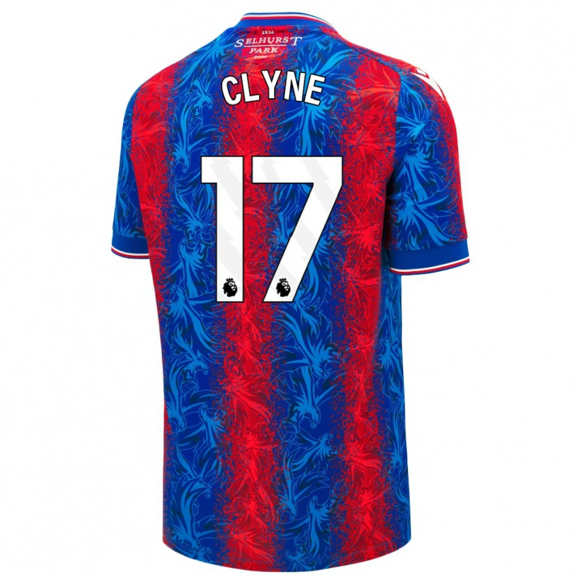 Danxen Dětské Nathaniel Clyne #17 Červené Modré Pruhy Domů Hráčské Dresy 2024/25 Dres