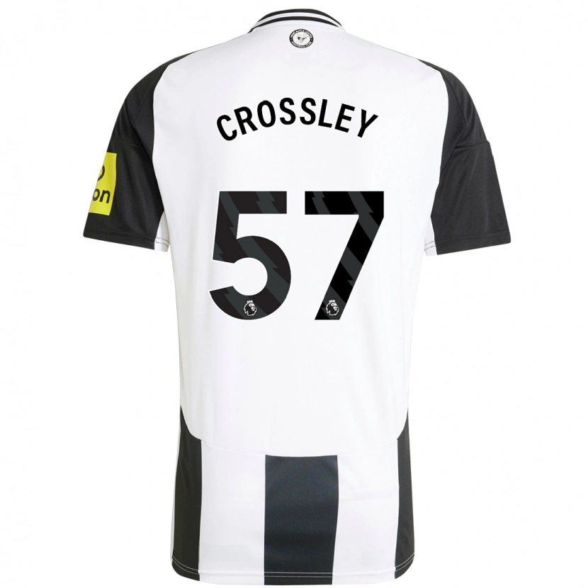 Danxen Dětské Kyle Crossley #57 Bílá Černá Domů Hráčské Dresy 2024/25 Dres