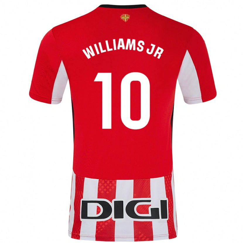 Danxen Dětské Nico Williams #10 Červená Bílá Domů Hráčské Dresy 2024/25 Dres