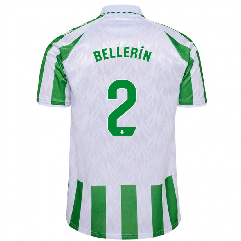 Danxen Dětské Héctor Bellerín #2 Zelené Bílé Pruhy Domů Hráčské Dresy 2024/25 Dres