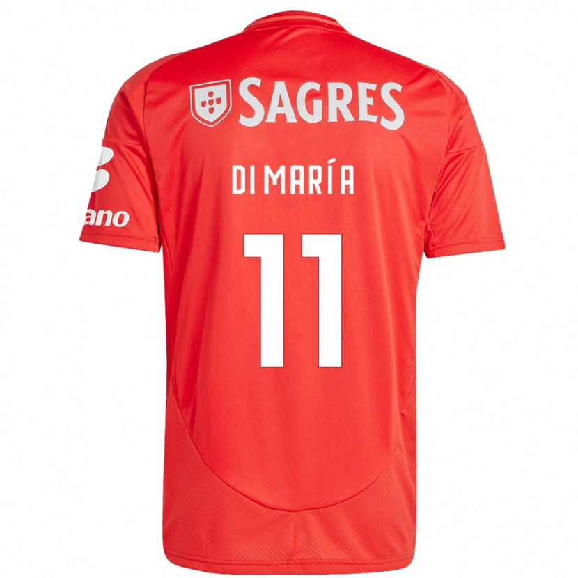 Danxen Dětské Ángel Di María #11 Červená Bílá Domů Hráčské Dresy 2024/25 Dres