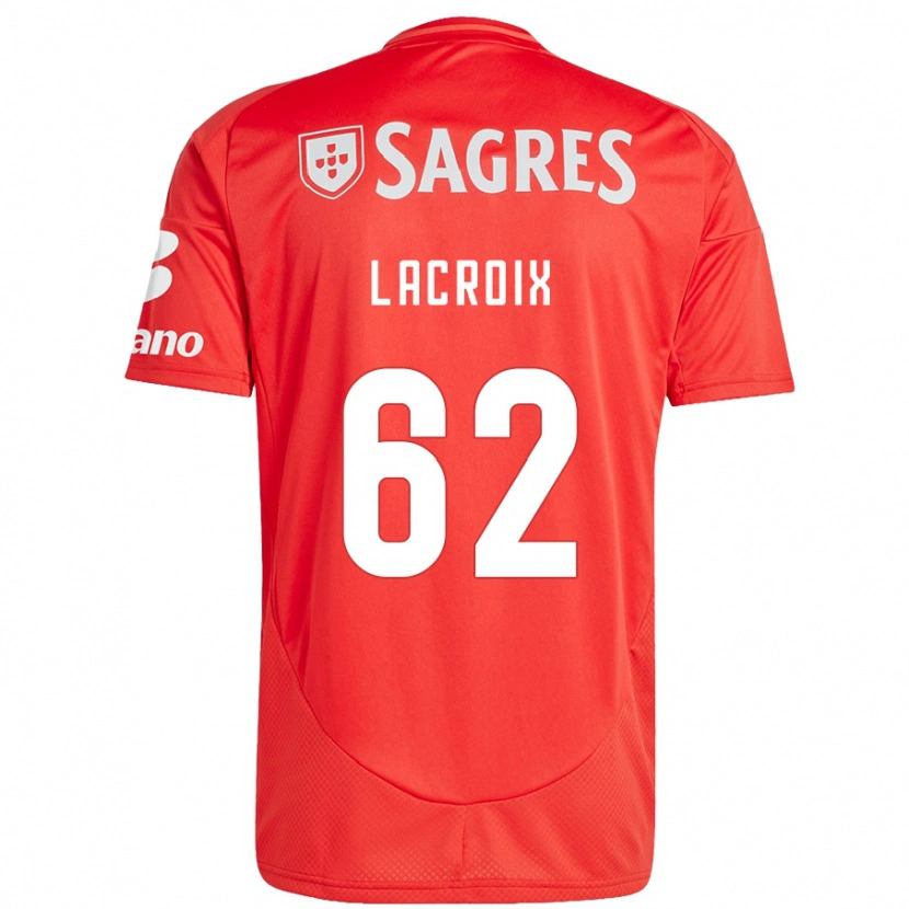 Danxen Dětské Lenny Lacroix #62 Červená Bílá Domů Hráčské Dresy 2024/25 Dres