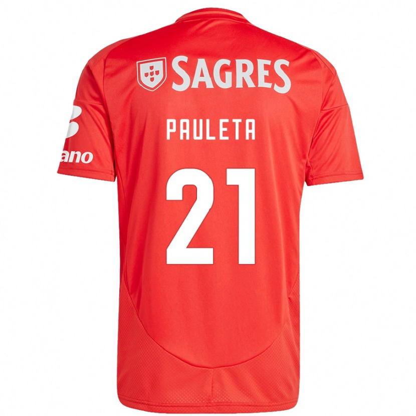 Danxen Dětské Pauleta #21 Červená Bílá Domů Hráčské Dresy 2024/25 Dres