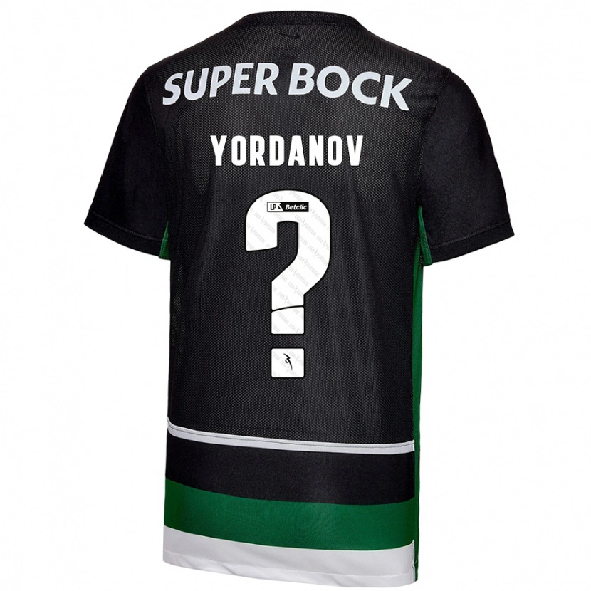 Danxen Dětské Ricardo Yordanov #0 Černá Bílá Zelená Domů Hráčské Dresy 2024/25 Dres