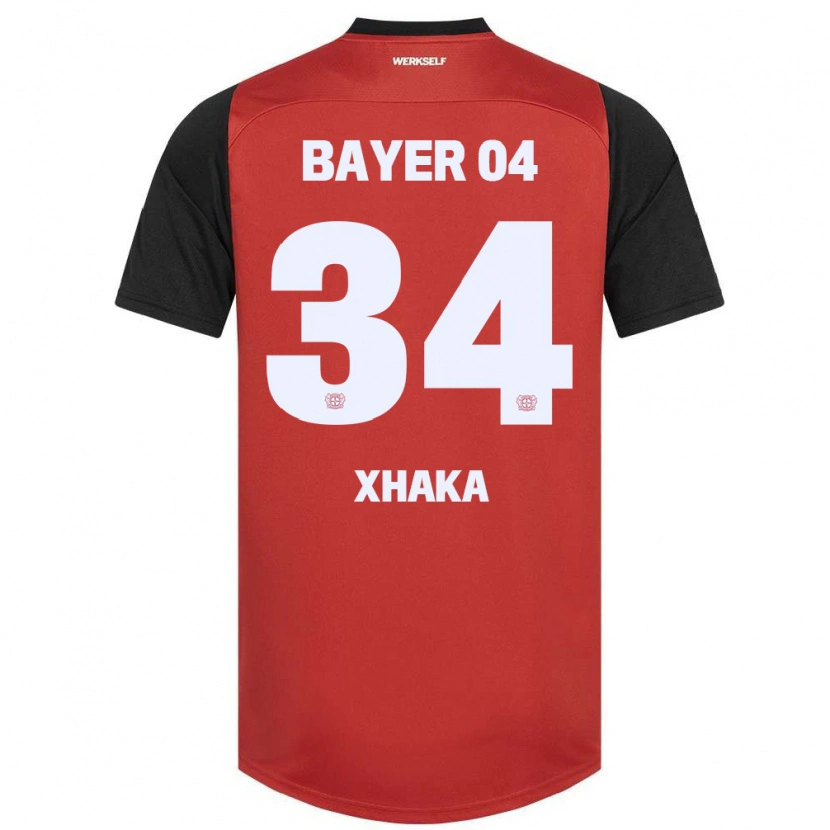 Danxen Dětské Granit Xhaka #34 Červená Černá Domů Hráčské Dresy 2024/25 Dres