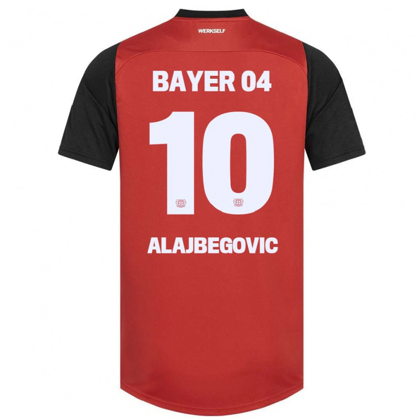 Danxen Dětské Kerim Alajbegovic #10 Červená Černá Domů Hráčské Dresy 2024/25 Dres