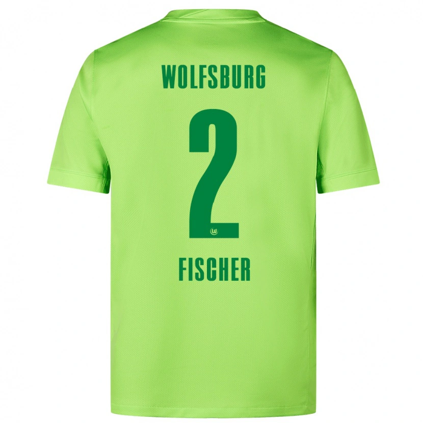 Danxen Dětské Kilian Fischer #2 Fluorescenční Zelená Domů Hráčské Dresy 2024/25 Dres