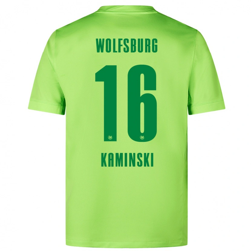 Danxen Dětské Jakub Kaminski #16 Fluorescenční Zelená Domů Hráčské Dresy 2024/25 Dres