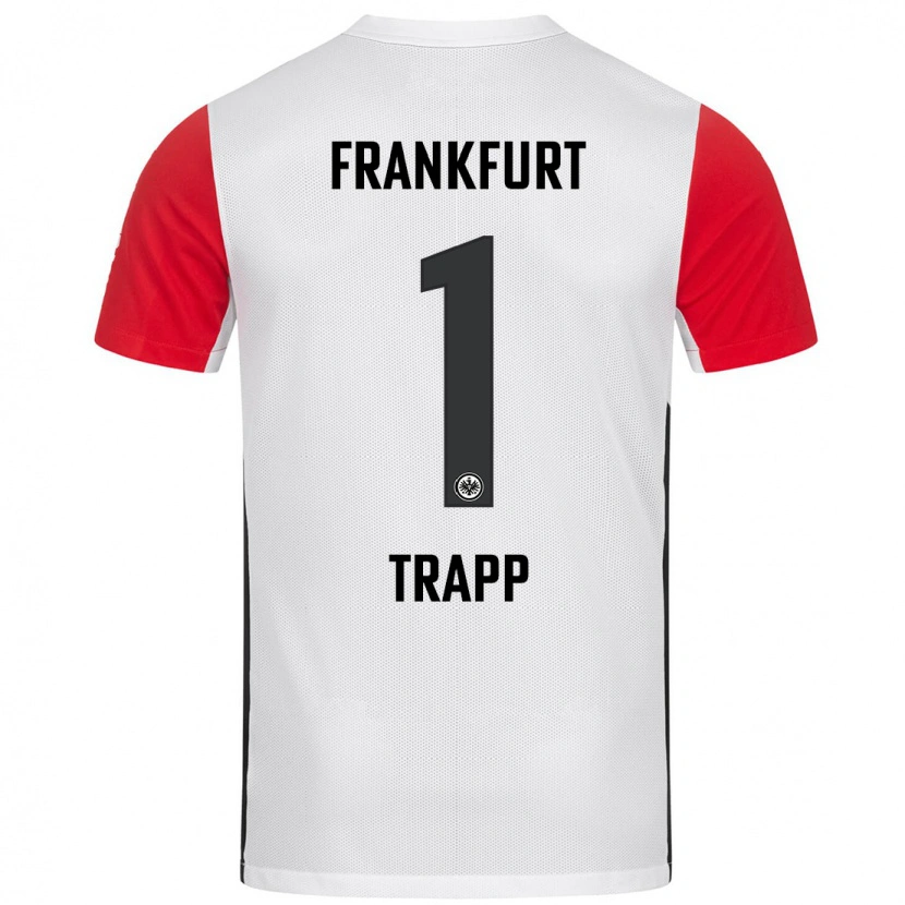 Danxen Dětské Kevin Trapp #1 Bílá Červená Domů Hráčské Dresy 2024/25 Dres