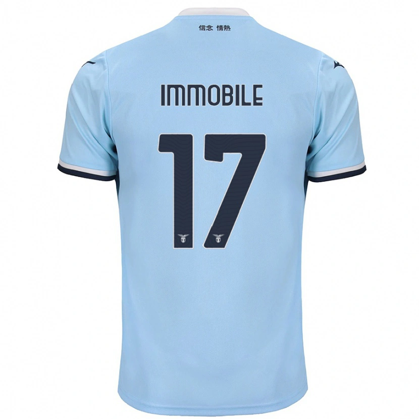 Danxen Dětské Ciro Immobile #17 Modrý Domů Hráčské Dresy 2024/25 Dres