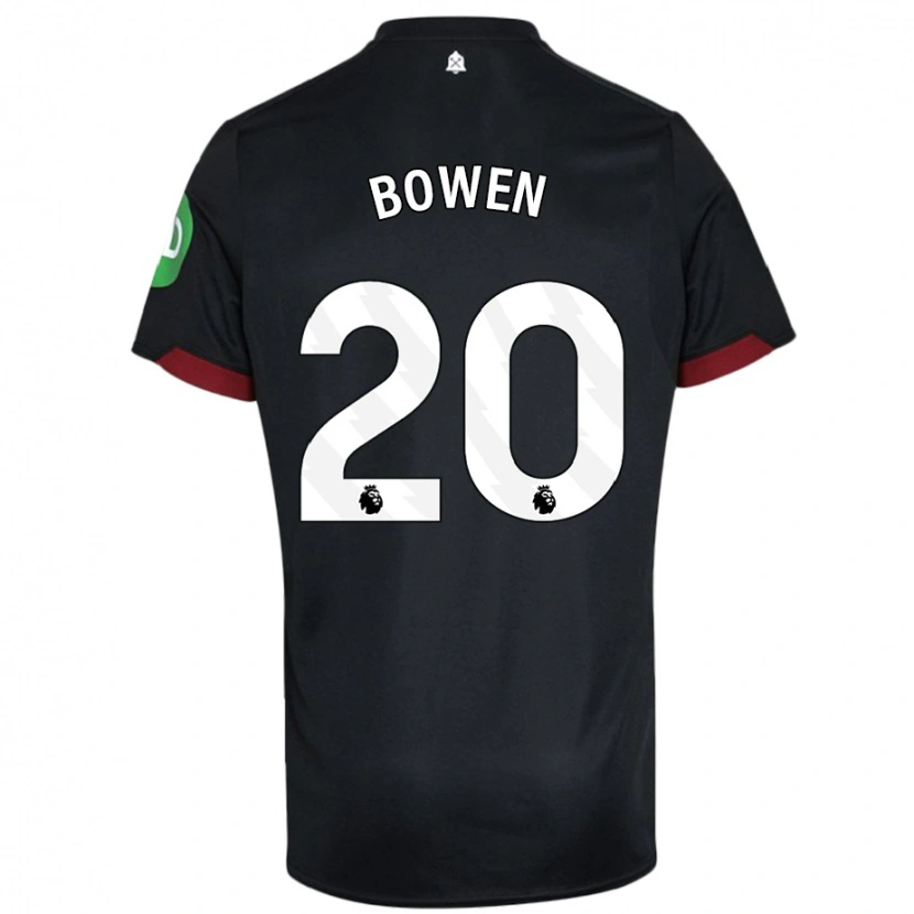 Danxen Dětské Jarrod Bowen #20 Černá Bílá Daleko Hráčské Dresy 2024/25 Dres