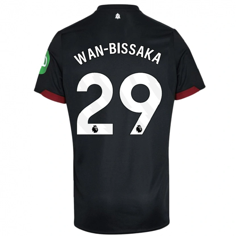 Danxen Dětské Aaron Wan-Bissaka #29 Černá Bílá Daleko Hráčské Dresy 2024/25 Dres