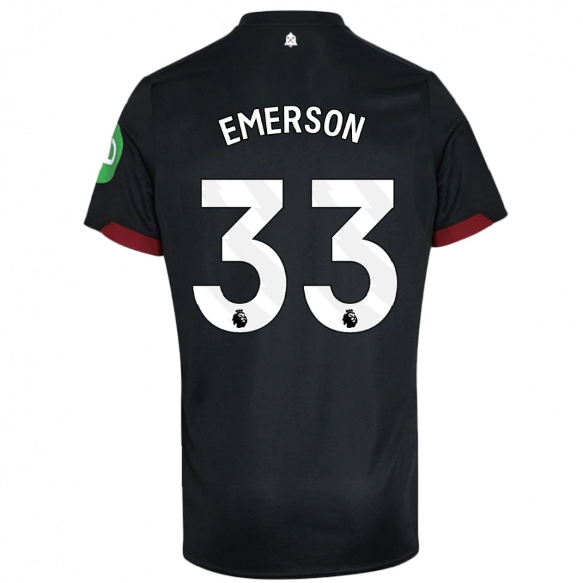 Danxen Dětské Emerson #33 Černá Bílá Daleko Hráčské Dresy 2024/25 Dres