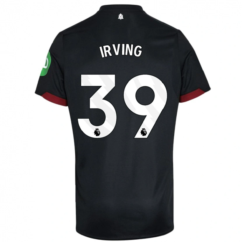 Danxen Dětské Andy Irving #39 Černá Bílá Daleko Hráčské Dresy 2024/25 Dres