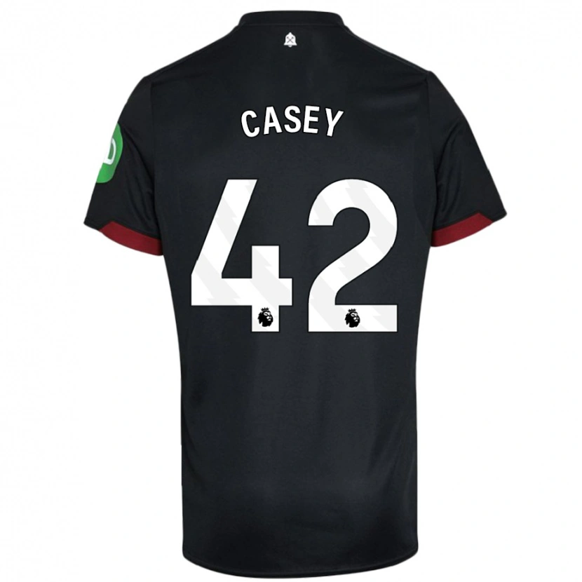 Danxen Dětské Kaelan Casey #42 Černá Bílá Daleko Hráčské Dresy 2024/25 Dres