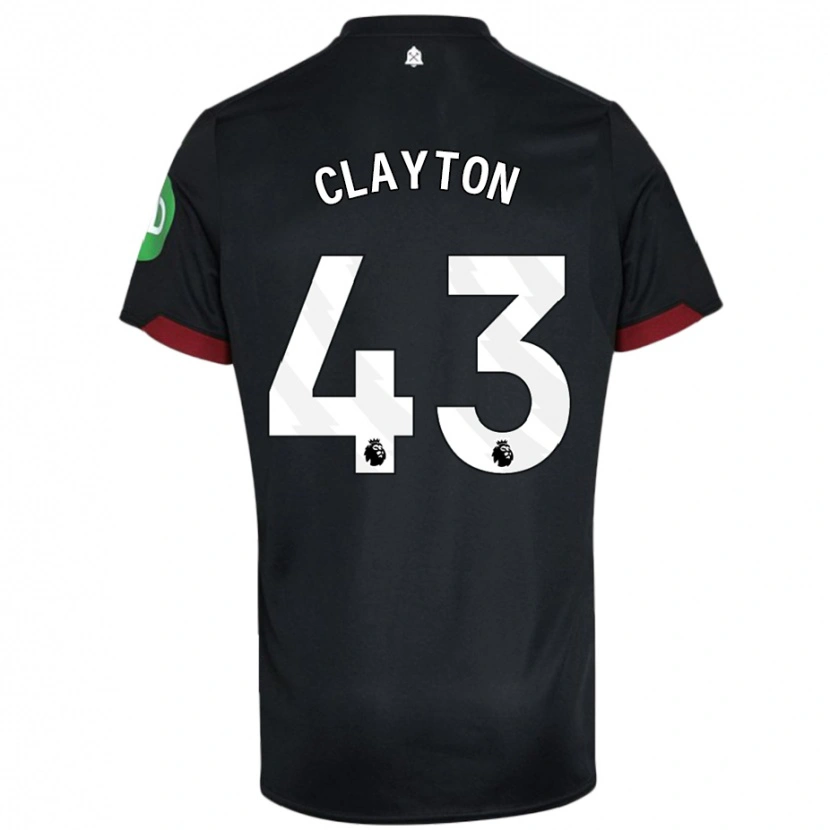 Danxen Dětské Regan Clayton #43 Černá Bílá Daleko Hráčské Dresy 2024/25 Dres