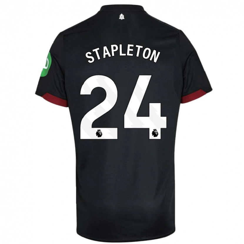 Danxen Dětské Jessie Stapleton #24 Černá Bílá Daleko Hráčské Dresy 2024/25 Dres