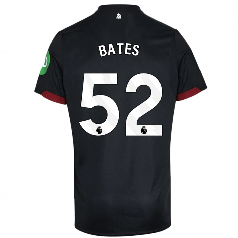 Danxen Dětské Billy Bates #52 Černá Bílá Daleko Hráčské Dresy 2024/25 Dres