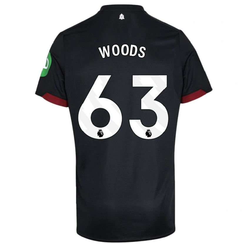 Danxen Dětské Archie Woods #63 Černá Bílá Daleko Hráčské Dresy 2024/25 Dres