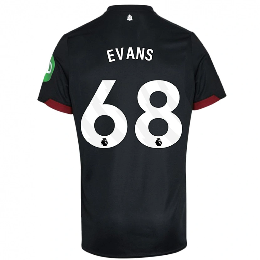 Danxen Dětské Isaac Evans #68 Černá Bílá Daleko Hráčské Dresy 2024/25 Dres