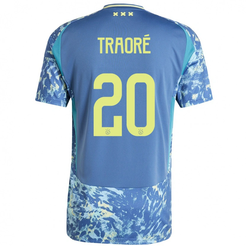 Danxen Dětské Bertrand Traoré #20 Šedá Modrá Žlutá Daleko Hráčské Dresy 2024/25 Dres