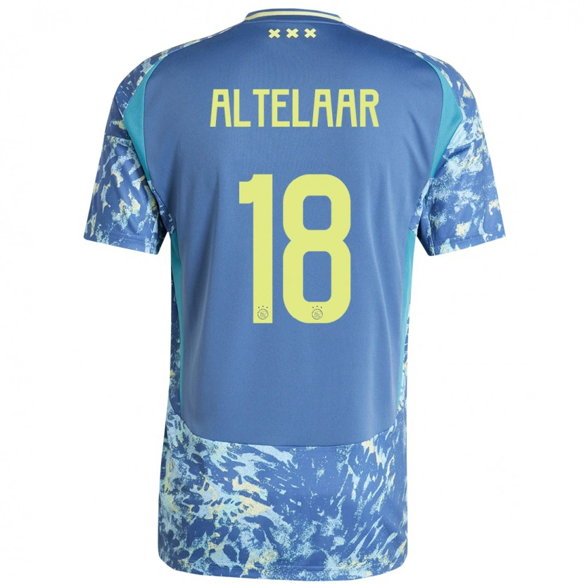 Danxen Dětské Jamie Altelaar #18 Šedá Modrá Žlutá Daleko Hráčské Dresy 2024/25 Dres