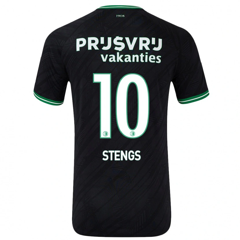 Danxen Dětské Calvin Stengs #10 Černo Zelená Daleko Hráčské Dresy 2024/25 Dres