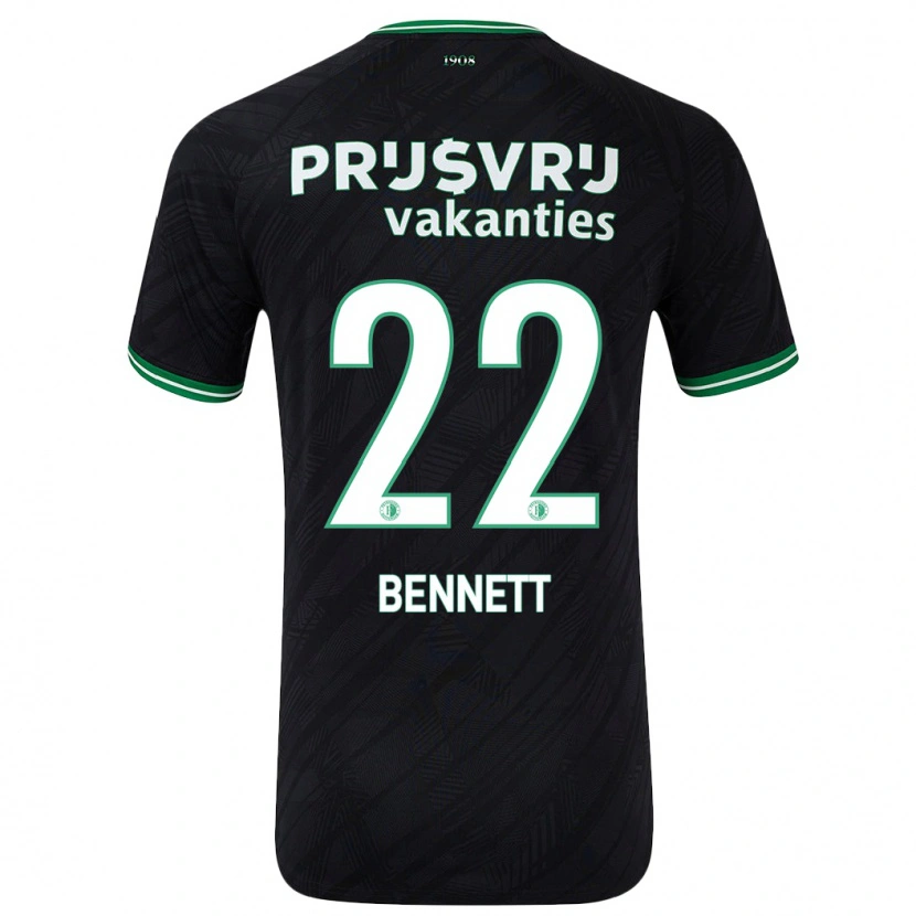 Danxen Dětské Walter Bennett #22 Černo Zelená Daleko Hráčské Dresy 2024/25 Dres