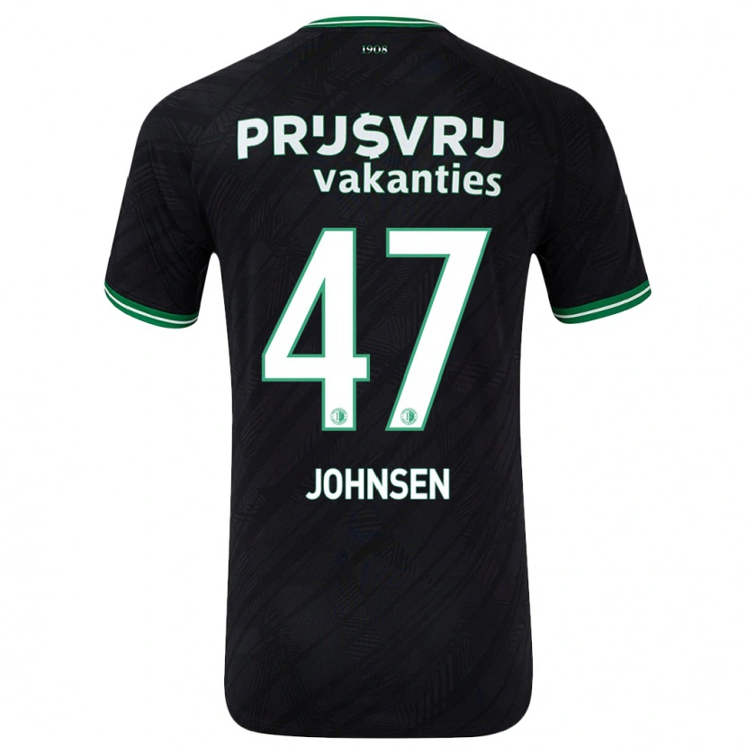 Danxen Dětské Mikael Torset Johnsen #47 Černo Zelená Daleko Hráčské Dresy 2024/25 Dres