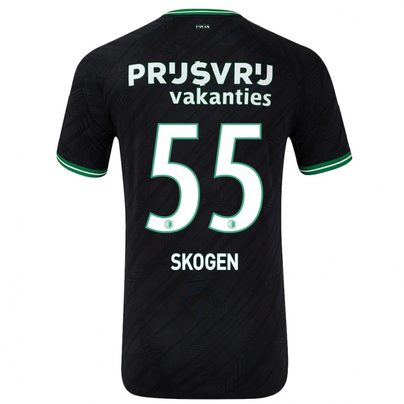 Danxen Dětské Sondre Skogen #55 Černo Zelená Daleko Hráčské Dresy 2024/25 Dres