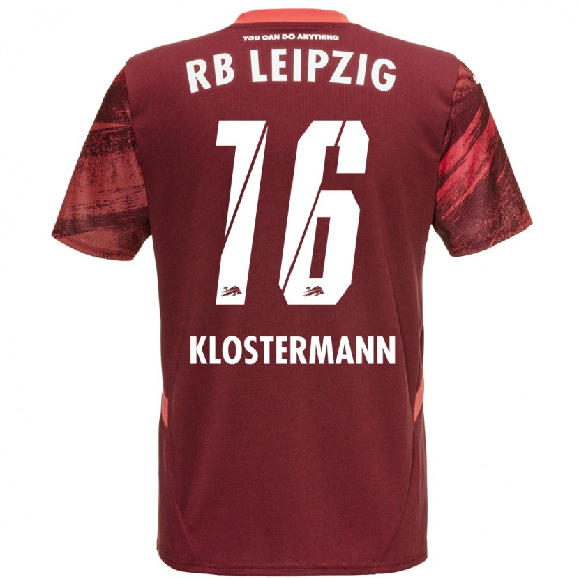 Danxen Dětské Lukas Klostermann #16 Burgundské Daleko Hráčské Dresy 2024/25 Dres